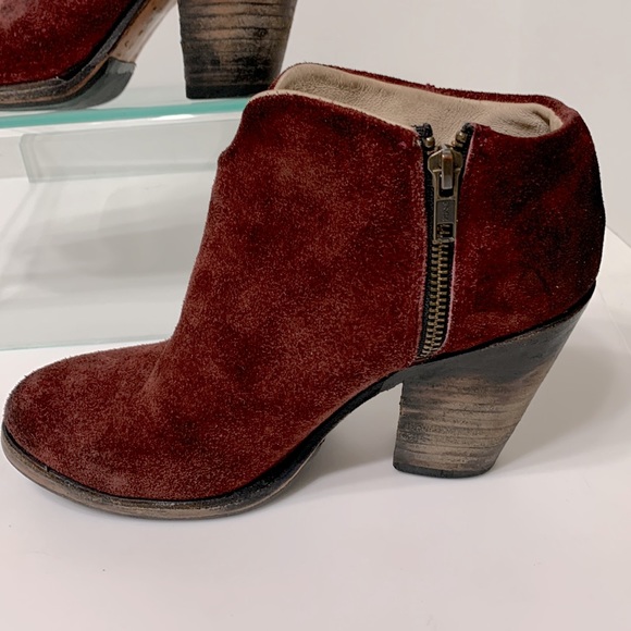 FREEBIRD Detroit red wine suede bootie - Picture 2 of 16